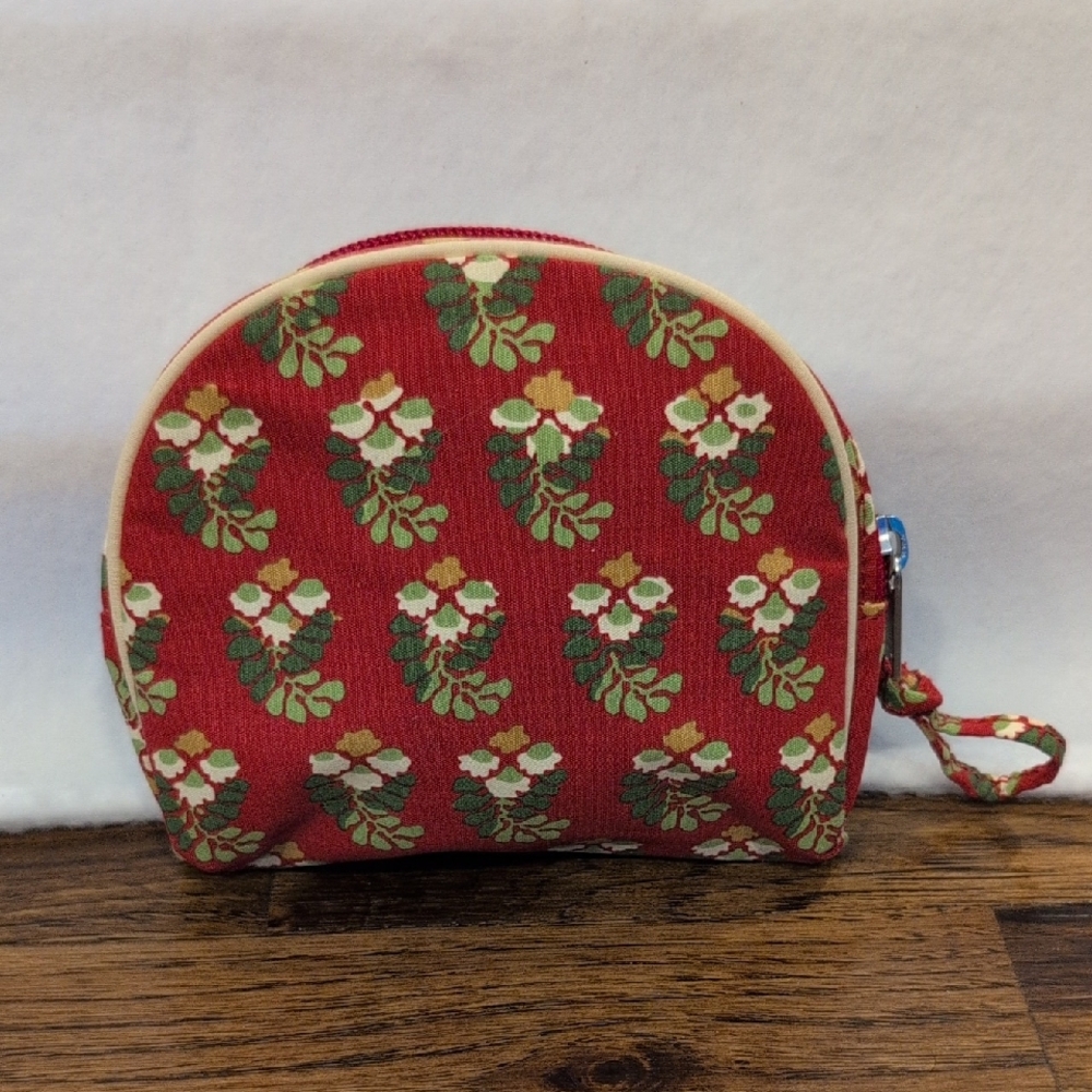Women's Pottery Barn zip up makeup bag